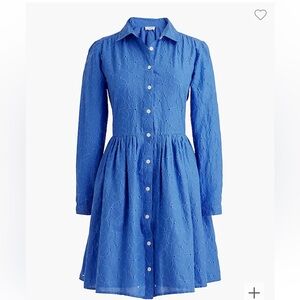 NWT J.Crew Eyelet mini shirtdress 14